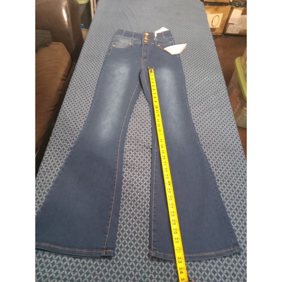 WAIST 29 IN, SIZE 9 CTP FLARE JEANS STRETCH DENIM BLUE  9-1 CTP1206,  JEANS - Picture 7 of 12